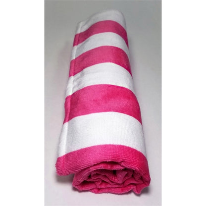 30x60 Pink Cabana Striped Beach Towel Bahia Collection.