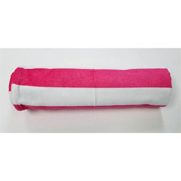 30x60 Pink Cabana Striped Beach Towel Bahia Collection.