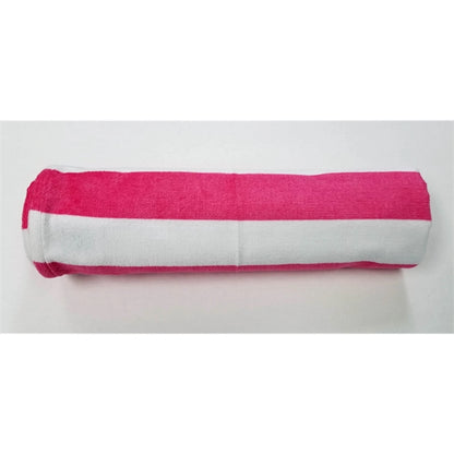 30x60 Pink Cabana Striped Beach Towel Bahia Collection.