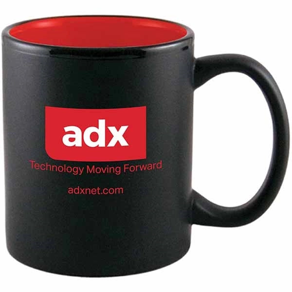 11 oz. Two-Tone Matted C-Handle Mug
