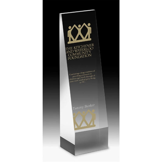 2" Thick Angeled Obelisk Award