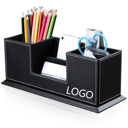 PU Desk Organizer/Pen Holder/Business Card Case