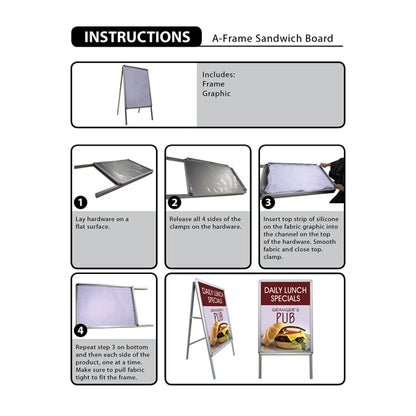 A-Frame Sandwich Board Replacement Banner