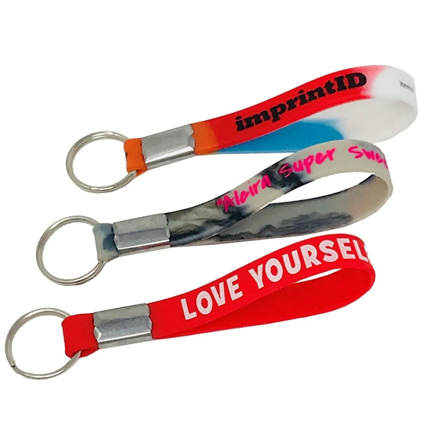 1/2" Silicone Wristband Key Tags