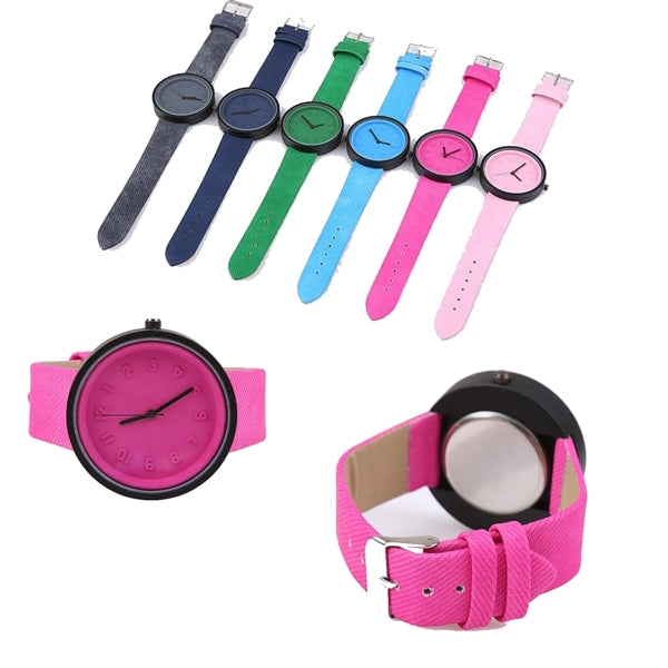 Unisex Fashion Canvas Belt Wrist Watch