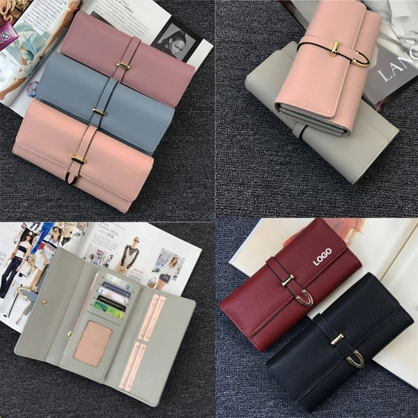 Slim Clutch Purse Leather Wallet for Women