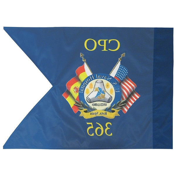 20" X 27.75" Custom Single Reverse Military Guidon Flag