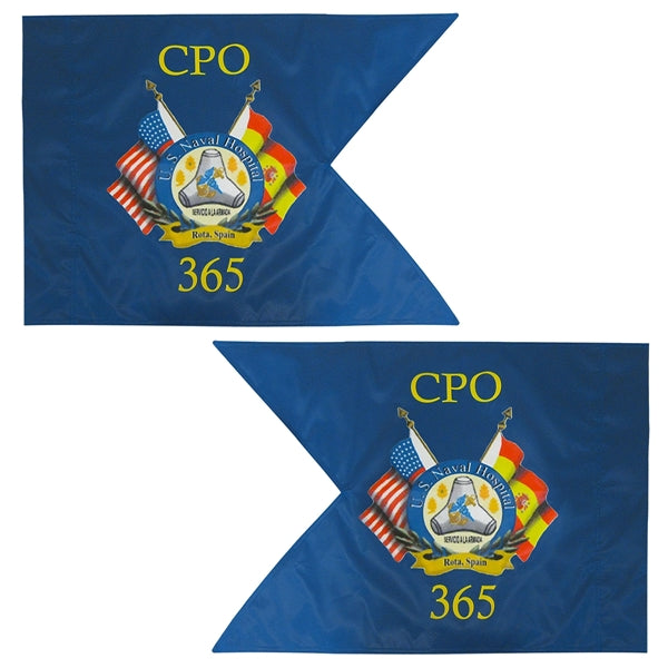 20" X 27.75" Custom Double Sided Military Guidon Flag