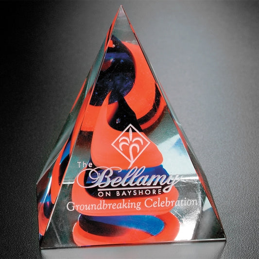Swirl Pyramid - Red/Blue