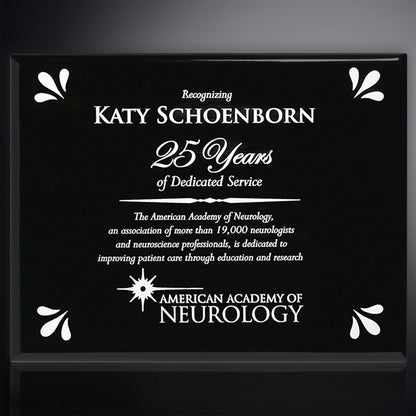 Aberdeen Black Laser Plaque