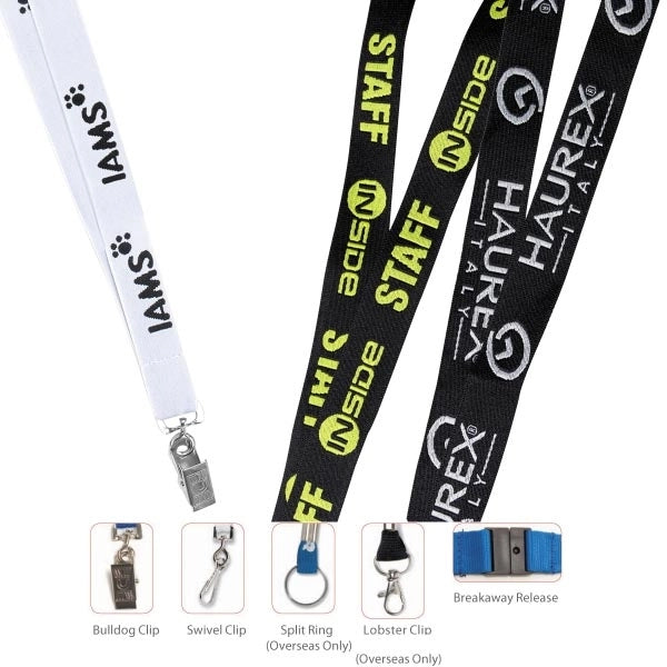 3/4" Super Fine Detail Woven-In Lanyard