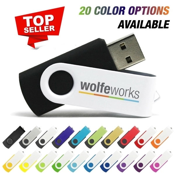 USB Flash Drive with Rotating Swivel Spin