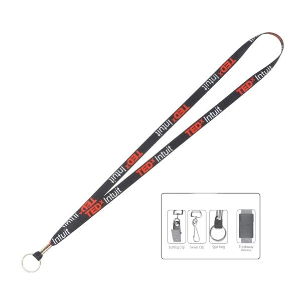 1/2" Super Soft Polyester Multi-Color Sublimation Lanyard