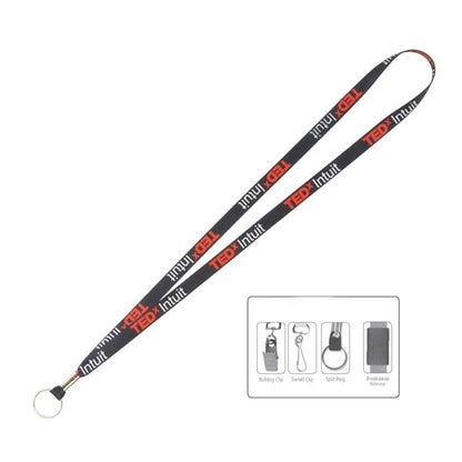1/2" Super Soft Polyester Multi-Color Sublimation Lanyard