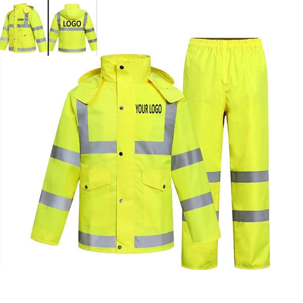Night High Visibility Breathable Premium Rain Jacket