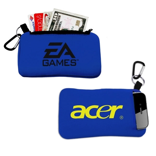 Smartphone Holder with Zippered Pouch