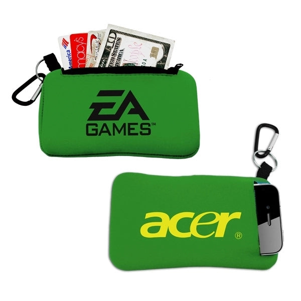 Smartphone Holder with Zippered Pouch