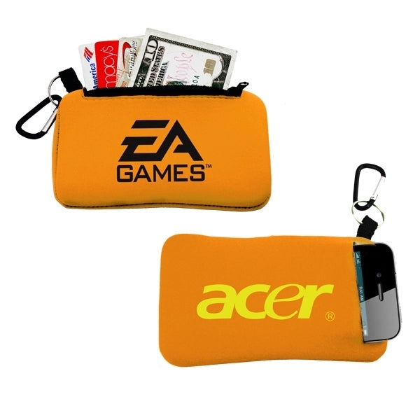 Smartphone Holder with Zippered Pouch
