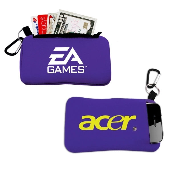 Smartphone Holder with Zippered Pouch