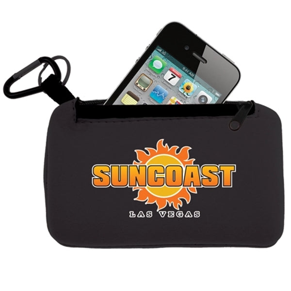 Smartphone holder with Zippered Pouch- Full Color