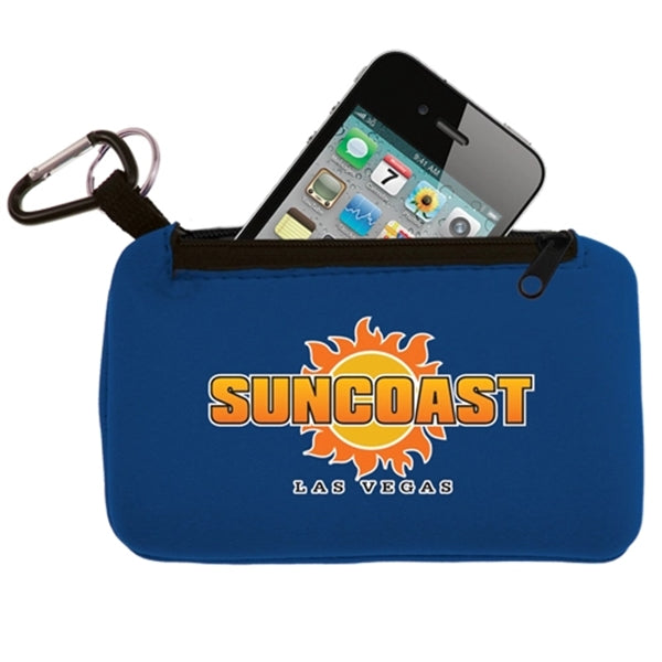 Smartphone holder with Zippered Pouch- Full Color
