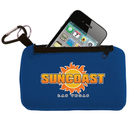Smartphone holder with Zippered Pouch- Full Color