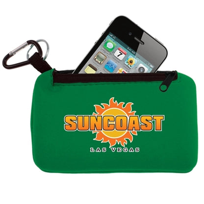 Smartphone holder with Zippered Pouch- Full Color