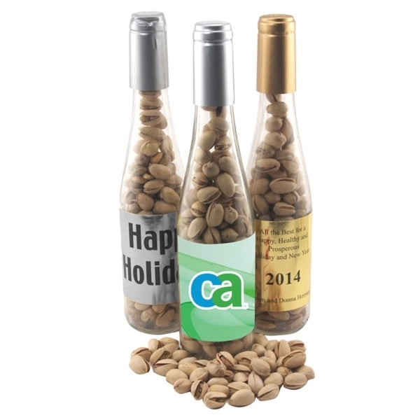 11" Champagne Bottle with Cashews