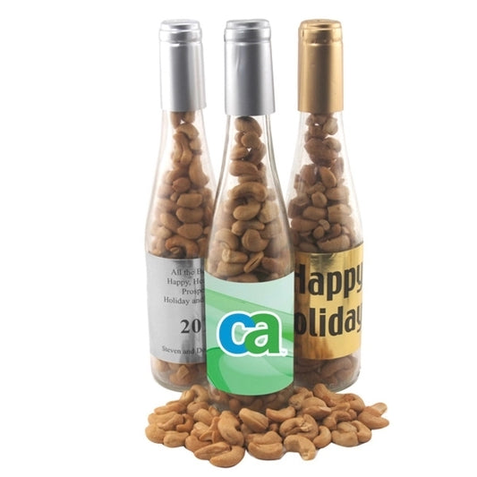 11" Champagne Bottle with Pistachios