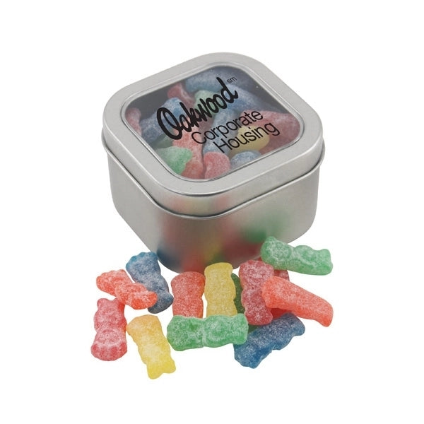 Large Tin with Window Lid and Sour Kids