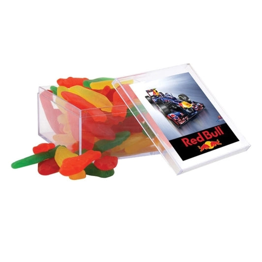 Swedish Fish in a Clear Acrylic Large Box