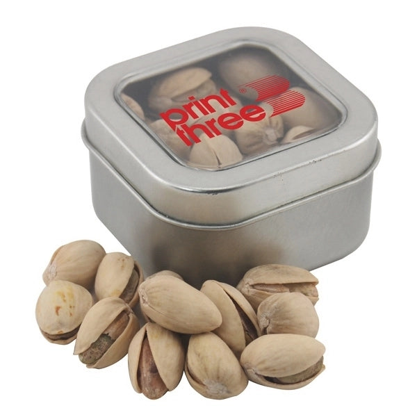 Tin with Window Lid and Pistachios