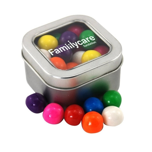 Tin with Window Lid and Gumballs
