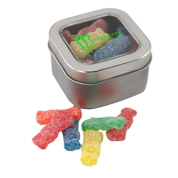 Tin with Window Lid and Sour Kids