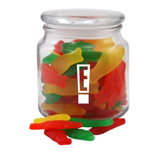 Assorted Fish in a Glass Jar with Lid