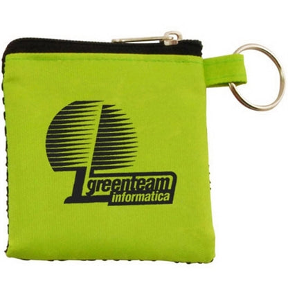 Zippered Accessories Pouch with Keychain Attachment