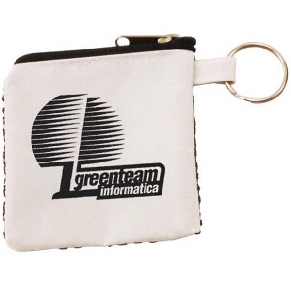 Zippered Accessories Pouch with Keychain Attachment