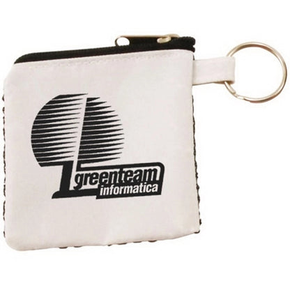 Zippered Accessories Pouch with Keychain Attachment
