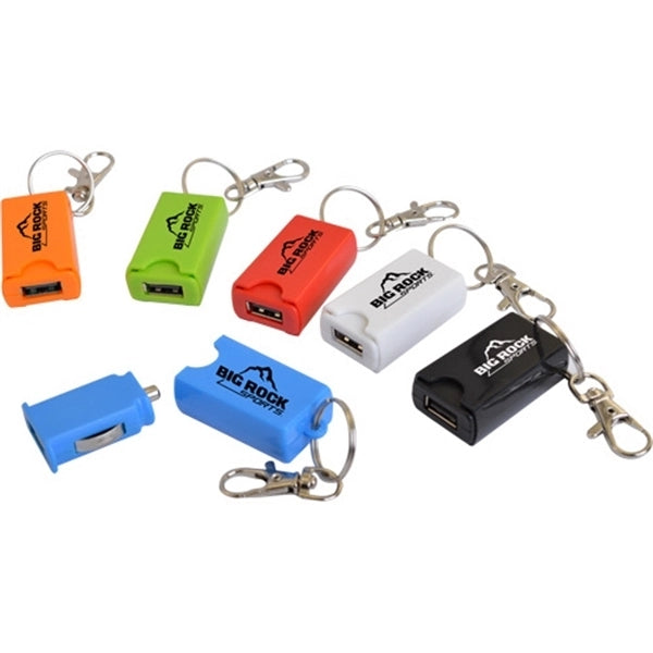 USB Car Charger on a KeyChain