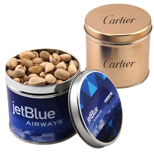Pistachios in 3.5" Round Metal Tin with Lid