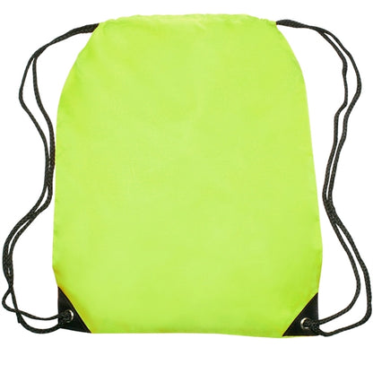 Black Trim Drawstring Bag
