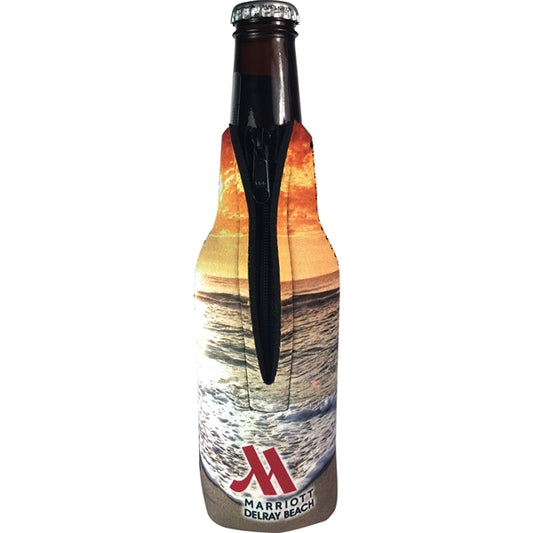 Neoprene Bottle Zipper Can Cooler with 4CPImprint