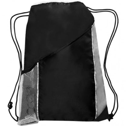 Side Mesh Pockets Drawstring Backpacks
