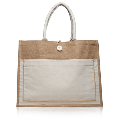Cotton Pocket Jute Tote Bags