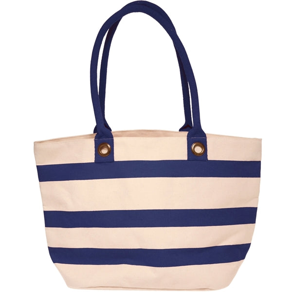 18.25"W x 11"H Striped Sailor Canvas Tote Bags