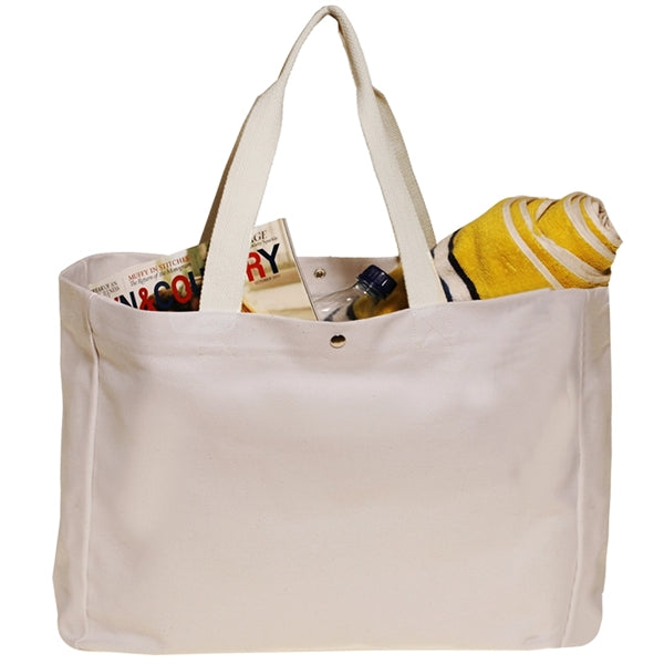 18 oz. Heavy Cotton Snap Button Beach Bag