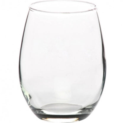 9 oz. Stemless Etched Wine Glasses