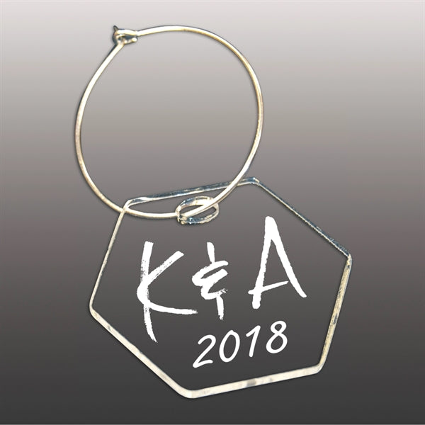 Laser Etched Acrylic Wine Charm