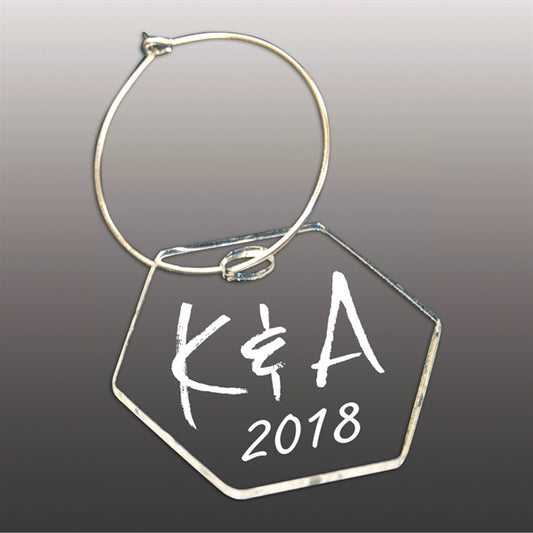 Laser Etched Acrylic Wine Charm
