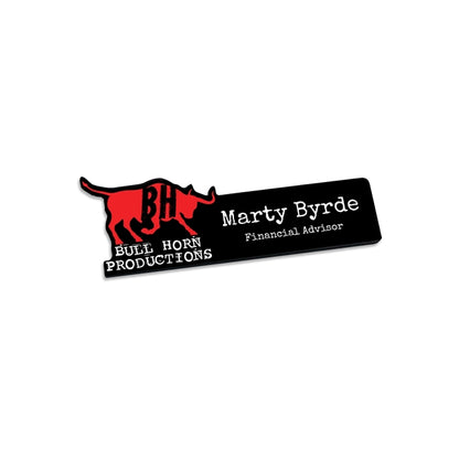 Custom Ultra Vivid Recycled Wood Name Badges